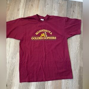 VTG 90s Minnesota Golden Gophers College T-shirt Maroon Cotton T-Shirt Size XL